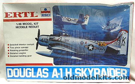 ESCI 1/48 Douglas A-1H Skyraider (USS Intrepid and USS Midway-Vietnam), 8215 plastic model kit